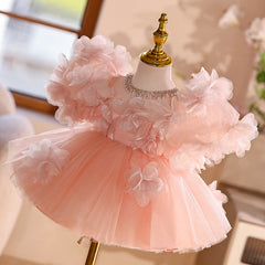 Summer Little Girl Host Dress Piano Performance Tutu