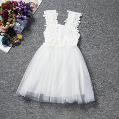 Spring And Summer Children's Sling Lace Little Girl Dress