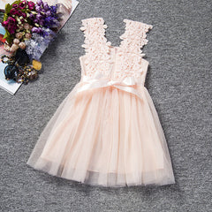 Spring And Summer Children's Sling Lace Little Girl Dress