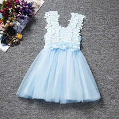 Spring And Summer Children's Sling Lace Little Girl Dress