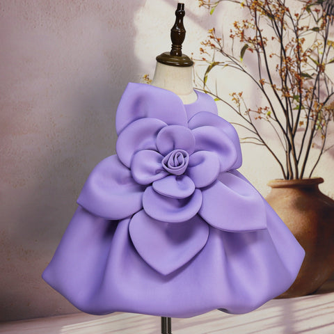 Big Flower Little Girl Dress