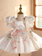 High-end Flower Girl Wedding Puffy Dress sweet And Adorable For Little