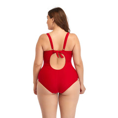 Plus Size One-Piece Bikini-Style Swimsuit – Women’s Sexy Swimwear 2025