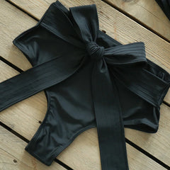 2025 Floral Ruffle Bandage Bikini Set – Women’s Push-Up Two-Piece Swimsuit