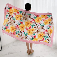 20 Styles Cotton-Linen Beach Sarong Wrap – Women’s Bikini Cover-Up & Summer Scarf