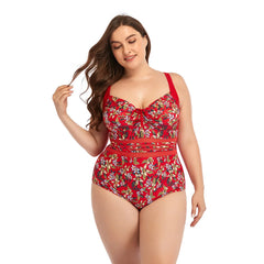 Plus Size One-Piece Bikini-Style Swimsuit – Women’s Sexy Swimwear 2025