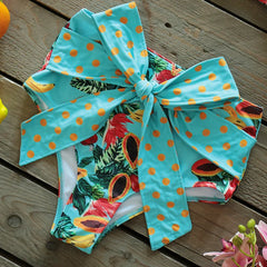 2025 Floral Ruffle Bandage Bikini Set – Women’s Push-Up Two-Piece Swimsuit