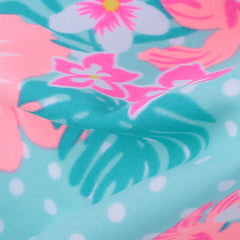 Cyan Flower Girls Swimsuit – Kids UV-Protection One-Piece Swimwear 2025