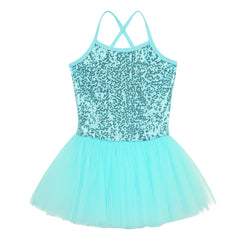 Girls Sequined Ballet Tutu Dress – Professional Dance Costume