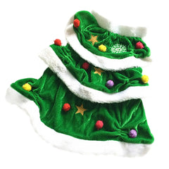 Green Christmas Dog Dress – Warm Winter Hoodie Costume for Holiday Parties