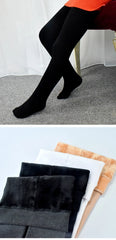 Girls Winter Thick Velvet Leggings – Warm Elastic Waist Pants