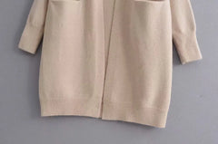 Women’s Loose Knit Cardigan Sweater with Pockets