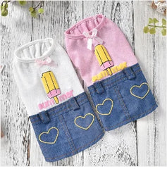 Pink & Blue Pet Tutu Dress 🎀 Party Skirt Outfit for Small Dogs & Cats