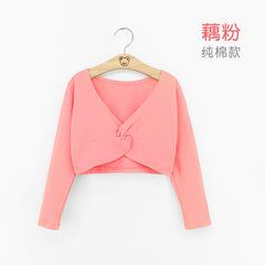 Girls Ballet Crop Top & High Waist Leotard Set – Long Sleeve Dancewear