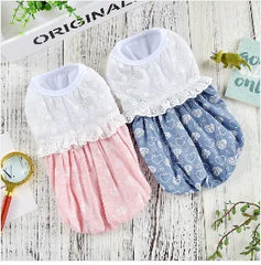 Pink & Blue Pet Tutu Dress 🎀 Party Skirt Outfit for Small Dogs & Cats