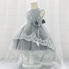 New Baby  Lace  Gown Clothes Embroidered Tail Princess Unique  Dress Perfect Gift For Girls