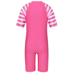 Cyan Flower Girls Swimsuit – Kids UV-Protection One-Piece Swimwear 2025