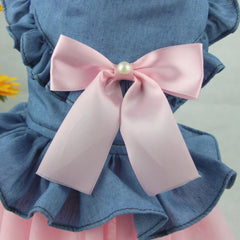 Denim Cat Dress 👗 Summer Outfit for Sphynx, Kittens & Small Pets