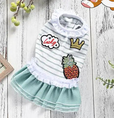 Pink & Blue Pet Tutu Dress 🎀 Party Skirt Outfit for Small Dogs & Cats