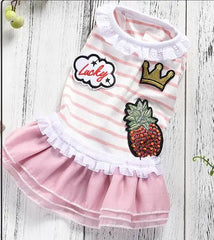 Pink & Blue Pet Tutu Dress 🎀 Party Skirt Outfit for Small Dogs & Cats