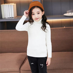 Kids Winter Turtleneck Knitted Sweater – Warm Pullover 2025