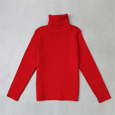 Kids Winter Turtleneck Knitted Sweater – Warm Pullover 2025