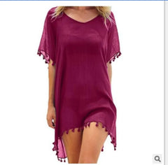 Women Beach Cover Up Lace Hollow Crochet Swimsuit Beach Dress Women 2025 Summer Cover-Ups Bathing Suit Ladies Beach Wear Tunic