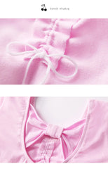 Girls Ballet Leotard Dress – Long/Short Sleeve Chiffon Skirt Dancewear