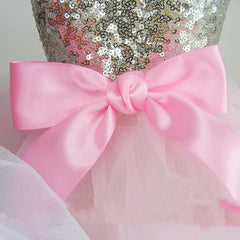 Sequin Princess Dog Dress ✨ Luxury Tutu Bow Outfit for Small Dogs