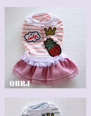 Pink & Blue Pet Tutu Dress 🎀 Party Skirt Outfit for Small Dogs & Cats