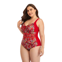 Plus Size One-Piece Bikini-Style Swimsuit – Women’s Sexy Swimwear 2025