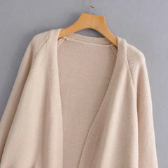Women’s Loose Knit Cardigan Sweater with Pockets