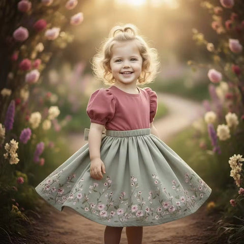 Soft and Breathable Organic Cotton Girl Dress | Bloom