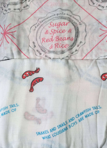 Little Hometown - Louisiana Girls Swaddle Blanket