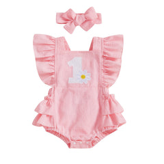 Girls' Fashion Little Daisy Printed Romper