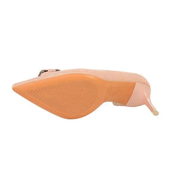 Velvet Pointed Toe Hollow Pumps – Crystal Buckle Thin High Heels (Purple)