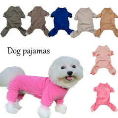 Winter Fleece Dog Pajamas – Warm Pet Jumpsuit for Small & Medium Dogs or Cats