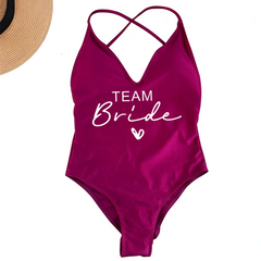 Team Bride One-Piece Swimsuit – Women’s Sexy Padded Bathing Suit 2025