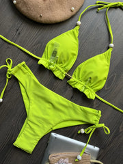 RUOTONGSEPT 2025 Sexy 13-Color Triangle Push-Up Brazilian Bikini Set