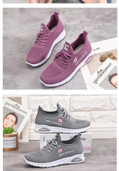 Women Casual Shoes Fashion Breathable Walking Mesh Flat Shoes Sneakers Women 2024 Gym Vulcanized Shoes Purple Female Footwear