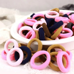 100/200PCS Colorful Nylon Elastic Hair Bands for Girls & Women
