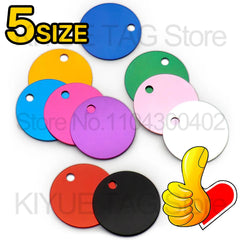 100pcs Aluminum Dog ID Tags – Round Personalized Name Plates