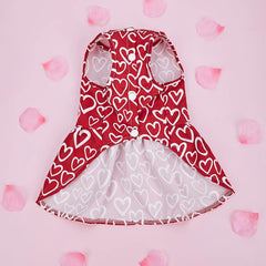 Valentine’s Day Dog Dress ❤️ Red Tulle Bowknot Outfit for Small Dogs & Cats