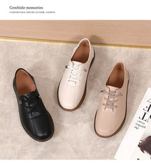 New 100% genuine leather fashionable casual walking loafers and lightweight sports shoes for women