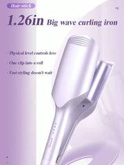 Anti-Scald 32mm Water Ripple Curling Iron – Large Wave Hair Styler (4 Temps)