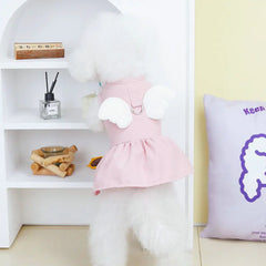 Angel Wings Pet Dress – Spring/Summer Outfit for Small Dogs & Cats