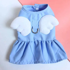 Angel Wings Pet Dress – Spring/Summer Outfit for Small Dogs & Cats