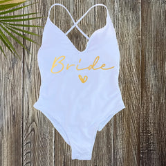 Team Bride One-Piece Swimsuit – Women’s Sexy Padded Bathing Suit 2025