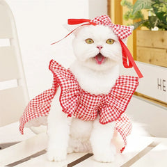 Sweet Princess Pet Dress – Bowknot Summer Outfit for Small Dogs & Cats
