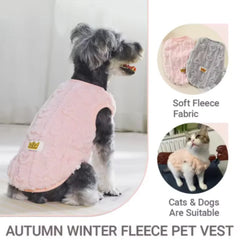 Warm Fleece Dog Jacket ❄️ Soft Autumn & Winter Outfit for Small Pets